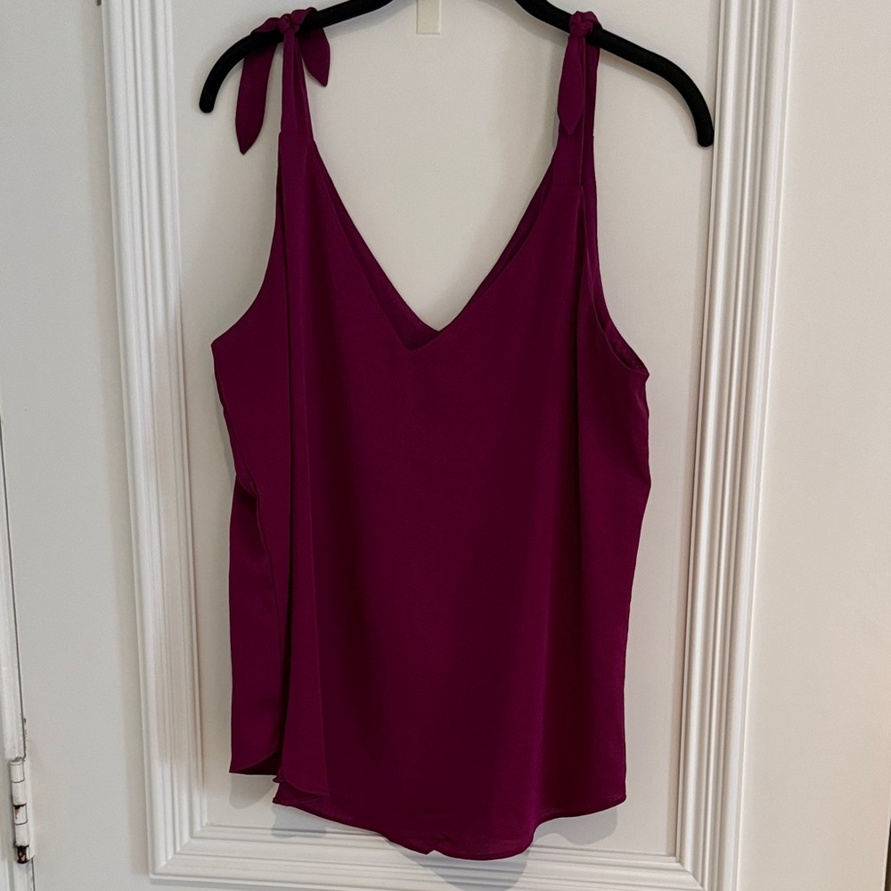 Express Magenta Tie-Shoulder Camisole